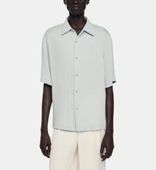 Chemise effet plissé à col requin Sandro