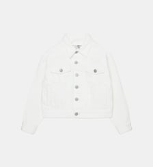 Veste en denim avec logo imprimé MM6 Maison Margiela
