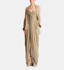 Combinaison bustier drapée Balmain