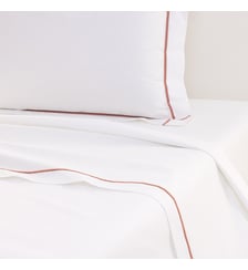 Drap plat en percale de coton Yves Delorme
