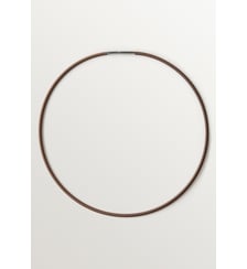 Chaîne en acier inoxydable marron de 42 cm plaquée rhodium Aristocrazy
