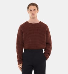 Pull point fantaisie en laine Fursac