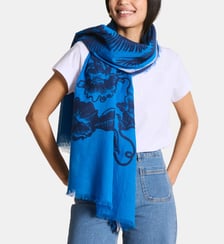Foulard motif jacquard avec bordures lurex La Fée Maraboutée