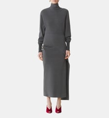 Robe Midi En Laine Et Cachemire Lanvin