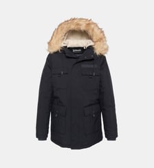 Parka à capuche avec fausse fourrure amovible Schott