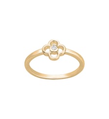 Bague Fiorenza en Plaqué Or avec diamant blanc La Garçonne Diamant