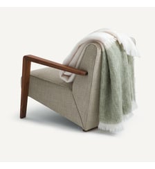 Plaid bicolore en laine et polyamide AM.PM