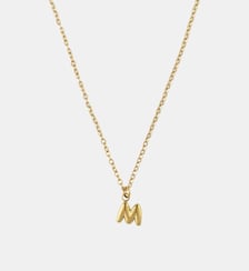 Collier à pendentif lettre M acier inoxydable Balaboosté