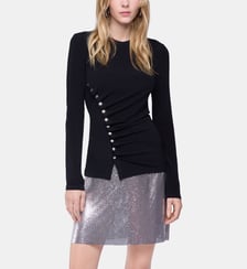 Top drapé en jersey Rabanne
