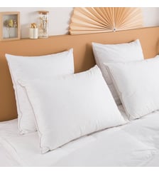 Oreiller Premium Naturel Anti-Acariens Ferme - 30% duvet Dunlopillo