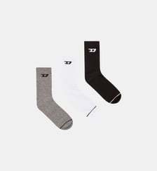 Lot de trois chaussettes côtelées avec logo D Diesel