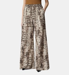 Pantalon large à imprimé serpent Pinko
