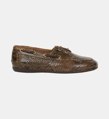 Chaussures Bateau Betsy Cuir Embossé Serpent Bobbies