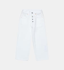 Jeans blancs marqués du logo MM6 Maison Margiela