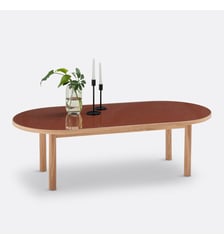 Table basse chêne, plaqué et verre La Redoute Interieurs