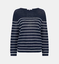 Pull ample rayé en lin mélangé - LEVIA Gerard Darel