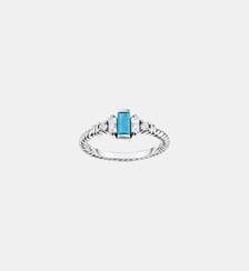 Bague maille corde pierre turquoise Thomas Sabo