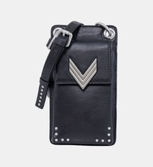 Phone bag 111 cuir bandoulière clous Ikks