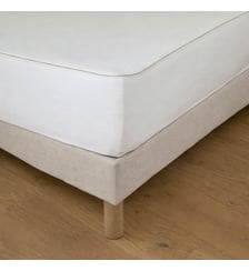 Protège matelas molleton absorbant - passepoil beige Drouault