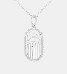 Collier mono-motif Chance | Le scarabée en Argent avec diamant blanc La Garçonne Diamant