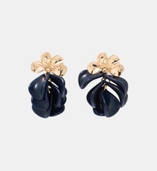 Boucles d'oreilles fleur en métal et résine Balaboosté