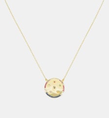 Collier chaîne avec pendentif rond et zircon effet diamant AMORGOS Hipanema