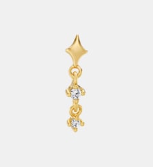 Boucle d'oreille puce pendante Étoilée argent Nebuleuse Bijoux