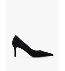 Scala - Escarpins En Cuir Chèvre Velours Noir Parallèle