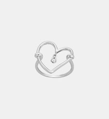 Bague Ma Déclaration d'Amour en Argent avec diamant blanc La Garçonne Diamant