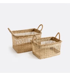 Lot 2 paniers avec anses, herbier La Redoute Interieurs