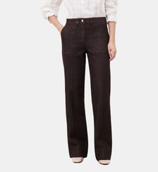 Pantalon phamilton - Motif uni - Coton - Coupe flare Caroll