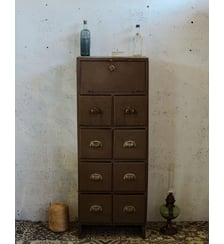 Meuble de métier en bois marron Fernand N°382- Produit chiné Debongout