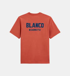 T- shirt col rond en coton imprimé dos BLANCO BIARRITZ Serge Blanco