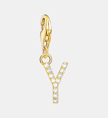 Pendentif Charm lettre Y plaqué or Thomas Sabo