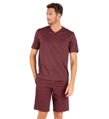 Pyjama court col V MERCERISE Eminence