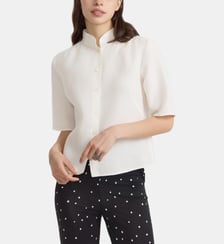 chemise Ginette en lin gris anthracite Agnès b.