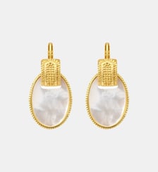 Boucles d'oreilles dormeuses   doré à l'or fin - Ashanti Satellite