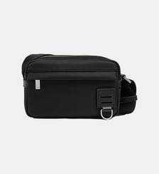 Petit sac bandoulière Basile en toile nylon et cuir lisse Le Tanneur