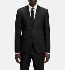 Veste droite en sergé de laine vierge modèle H-Jeckson BOSS