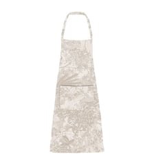 Tablier pur coton enduit motif jacquard beige Mille esprit jardins chanvre Garnier Thiebaut