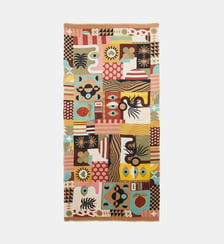 Foulard à motifs colorés en modal et laine SCRITCH Wild