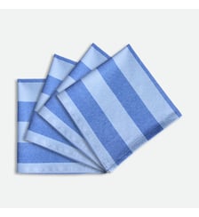 Lot de 4 serviettes de table rayées, 30% coton recyclé, tissé teint La Redoute Interieurs