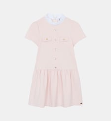 Robe - Rosée col volanté dentelle boutons Tartine Et Chocolat