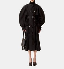 Trench Bi-Matière En Faille De Soie Et Charmeuse Lanvin