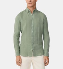 Chemise En Lin Teinte En Pièce Coupe Ajustée Hackett London