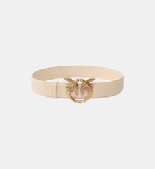 Ceinture large love birds en cuir Pinko