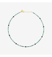Collier indie amante agate verte/onyx Caroline Najman