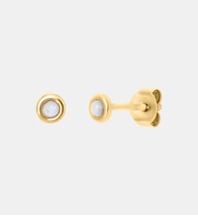 Boucles d'oreilles dorées nacre blanche - tiny Caroline Najman