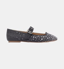 Ballerines en denim avec strass Liu Jo