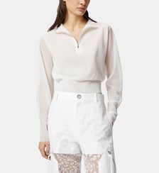 Pull semi-transparent à demi-zip reimagine pinko x patrick mcdowell Pinko